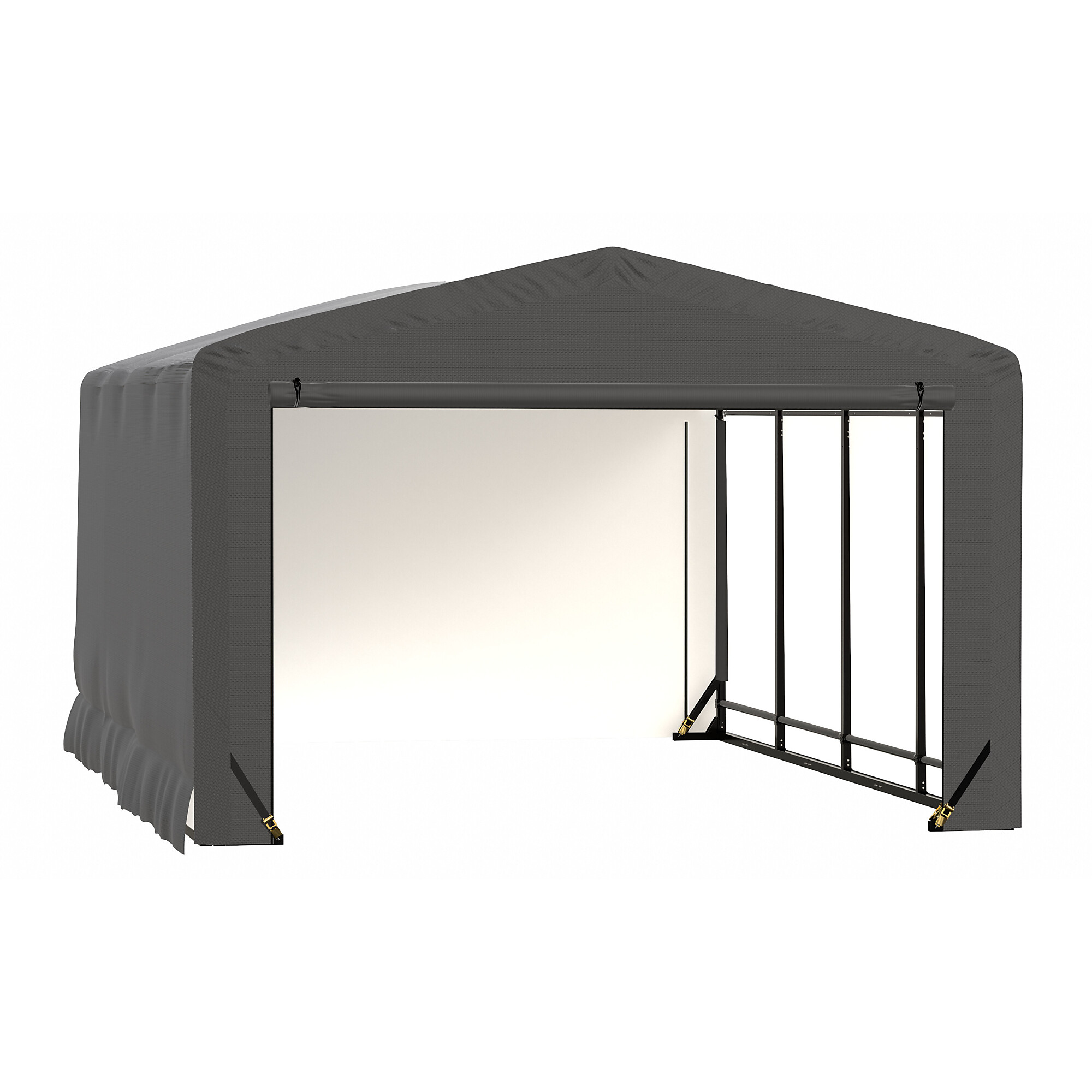 ShelterLogic ShelterTube, ShelterTube Wind SnowRated Garage, 12x18x8 Gray, Length 18 ft, Width 12 ft, Model# SQAACC0103C01201808